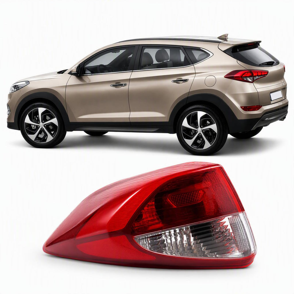 Tail Light for 2016-2018 Hyundai Tucson, Rear Lamp Driver Side Taillight (Halogen Taillight Version), OEM 92401D3010