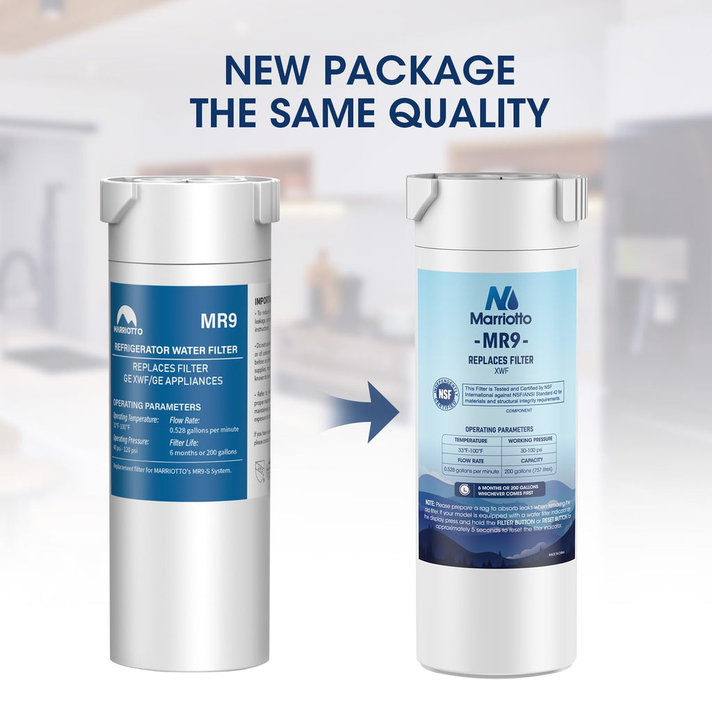 MARRIOTTO XWF Replacement for GE XWF Refrigerator Water Filter 4 Pack