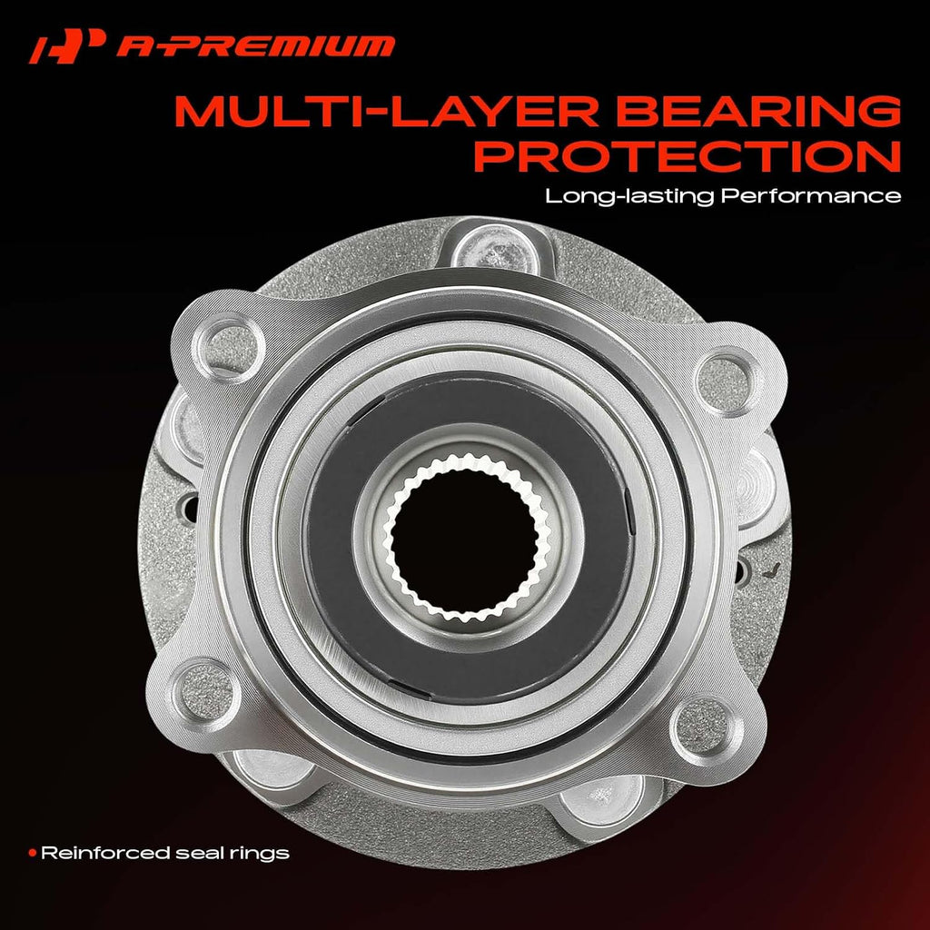 A-Premium Front Wheel Bearing and Hub Assembly with 5-Lug