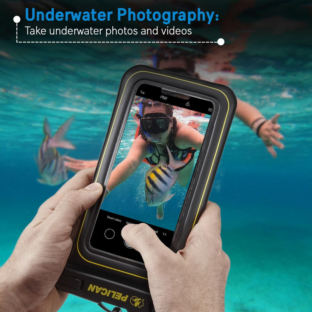 2 Pack Marine - IP68 Waterproof Phone Pouch (Regular Size) Floating Waterproof Phone Case - Beach Cruise Ship Travel
