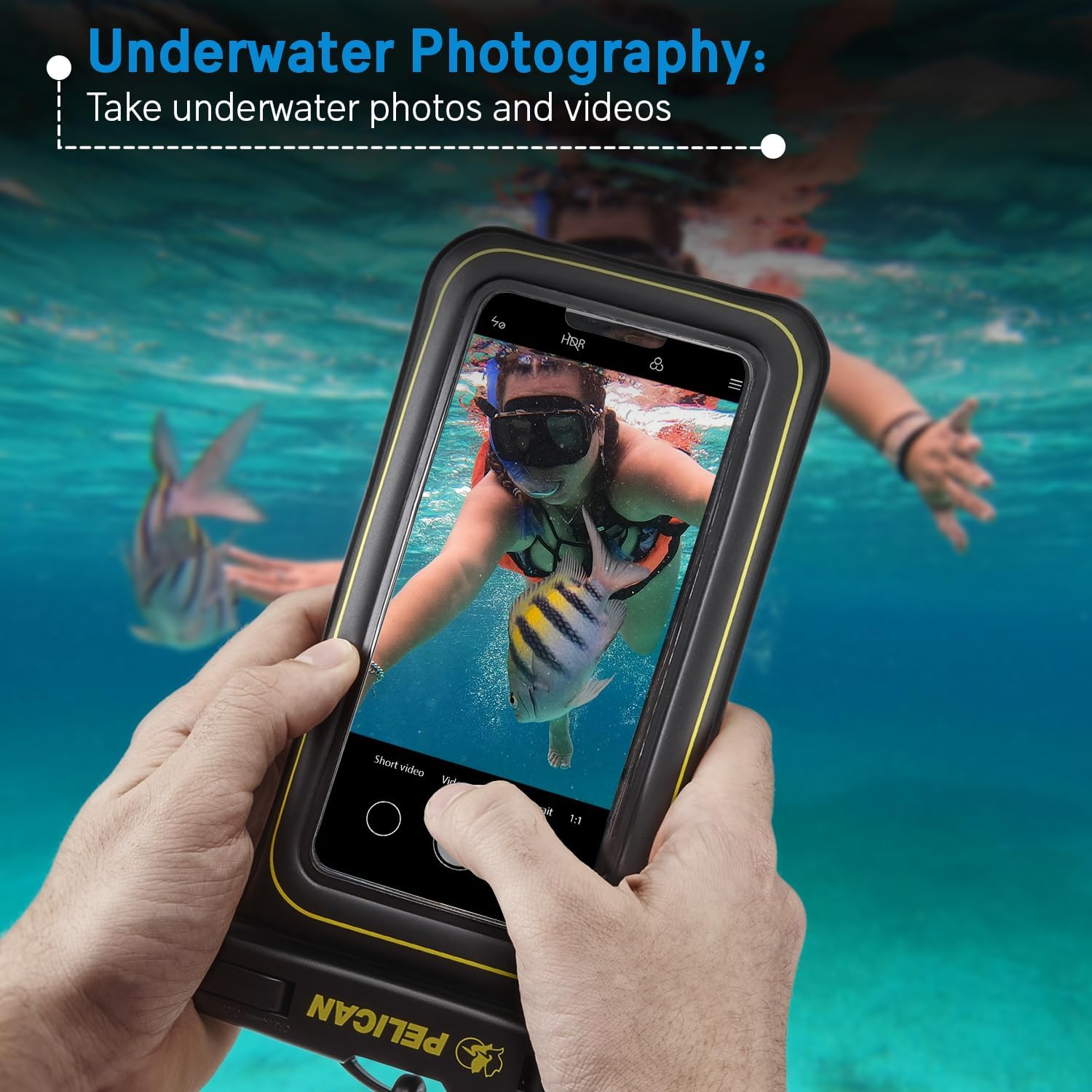 2 Pack Marine - IP68 Waterproof Phone Pouch (Regular Size) Floating Waterproof Phone Case - Beach Cruise Ship Travel