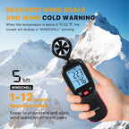 DA-01 Anemometer, Wind Speed Meter and Temperature Monitor