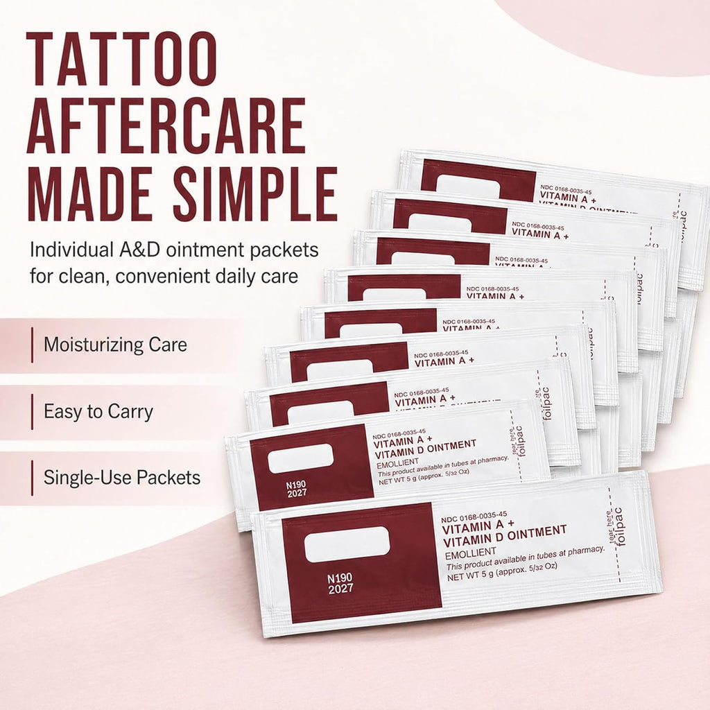 A&D Ointment Tattoo Aftercare Cream, 30 Pcs Tattoo Scar Repair Gel & Tattoo Ointment - Professional Vitamin