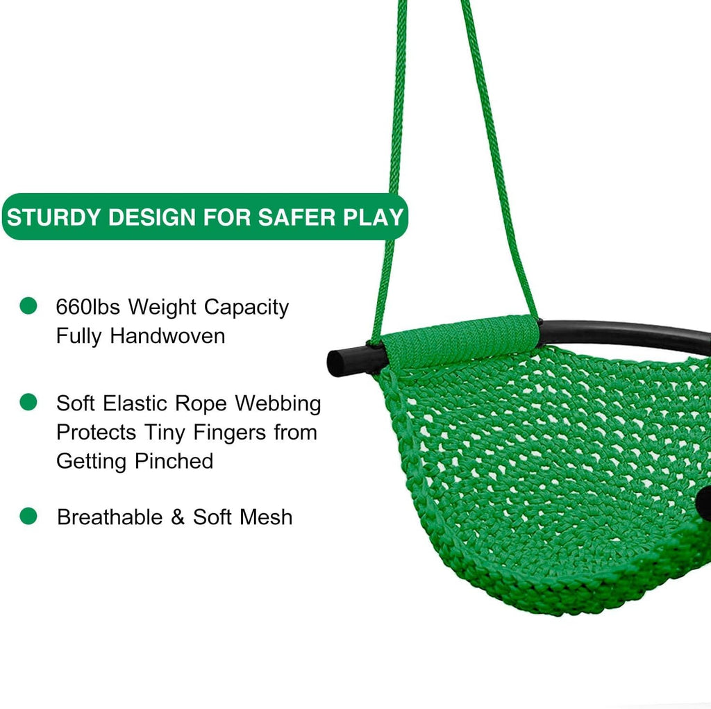 2 Pack Toddler Swing, Swing Seat for Kids with Heavy Duty Adjustable Ropes, Hand-Knitting Secure Children Swing Set
