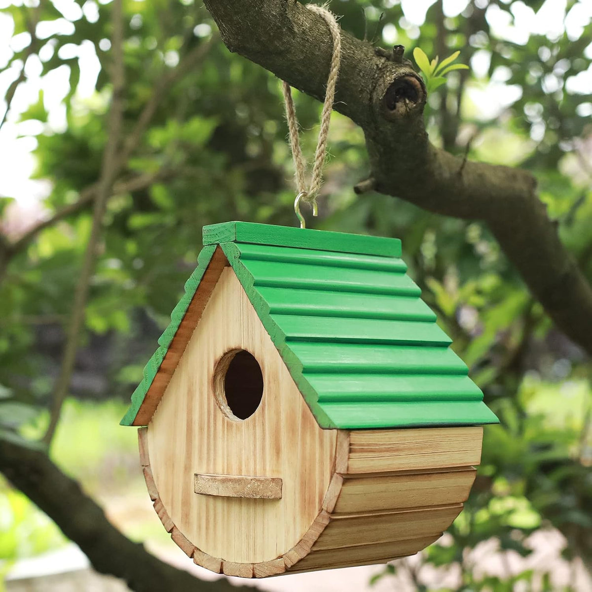 Bird House,Outdoor Birdhouse, Wooden Bird Houses for Outside Clearance Bluebird Finch Cardinals Hanging Birdhouse