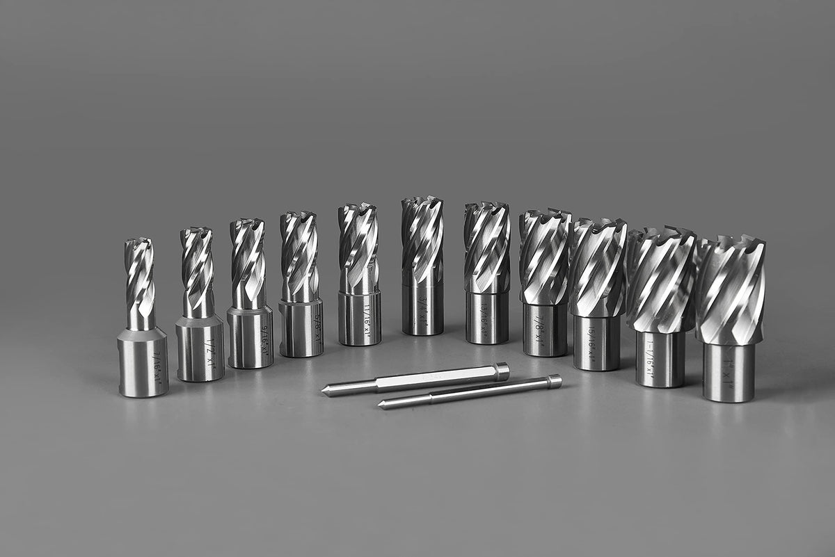Annular Cutter Set JESTUOUS 3/4 Inch Weldon Shank 1 Cutting Depth 13pcs
