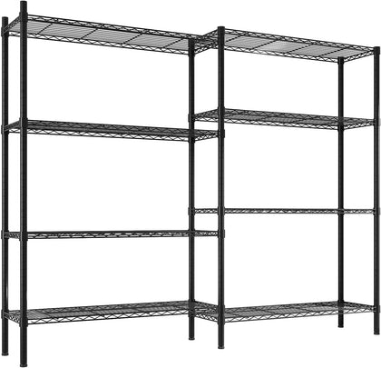 8-Tier Wire Shelving Unit,49.2''W Storage Shelves,Metal Shelving for Storage Rack Shelves for Storage Heavy Duty
