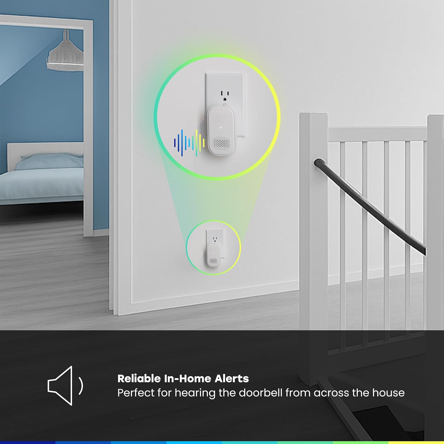 myQ Chime | Audible Alerts, Wi-Fi Enabled, Customizable Tones, Works with myQ Video Doorbell, myQ 3-in-1 Video Smart