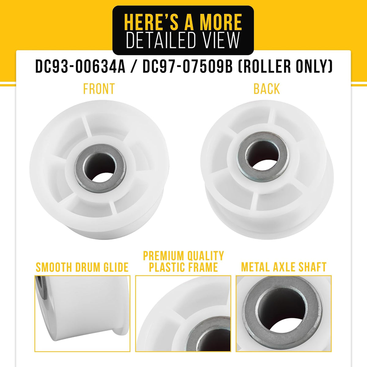 DC93-00634A DC97-07509B Dryer Idler Pulley Wheel for Samsung Kenmore Amana