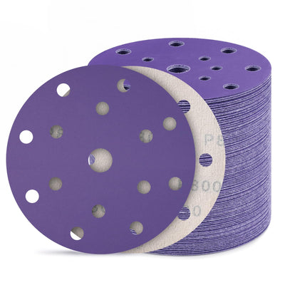 50Pcs 6 Inch Sanding Discs 800 Grit, Hook and Loop Orbital Sandpaper