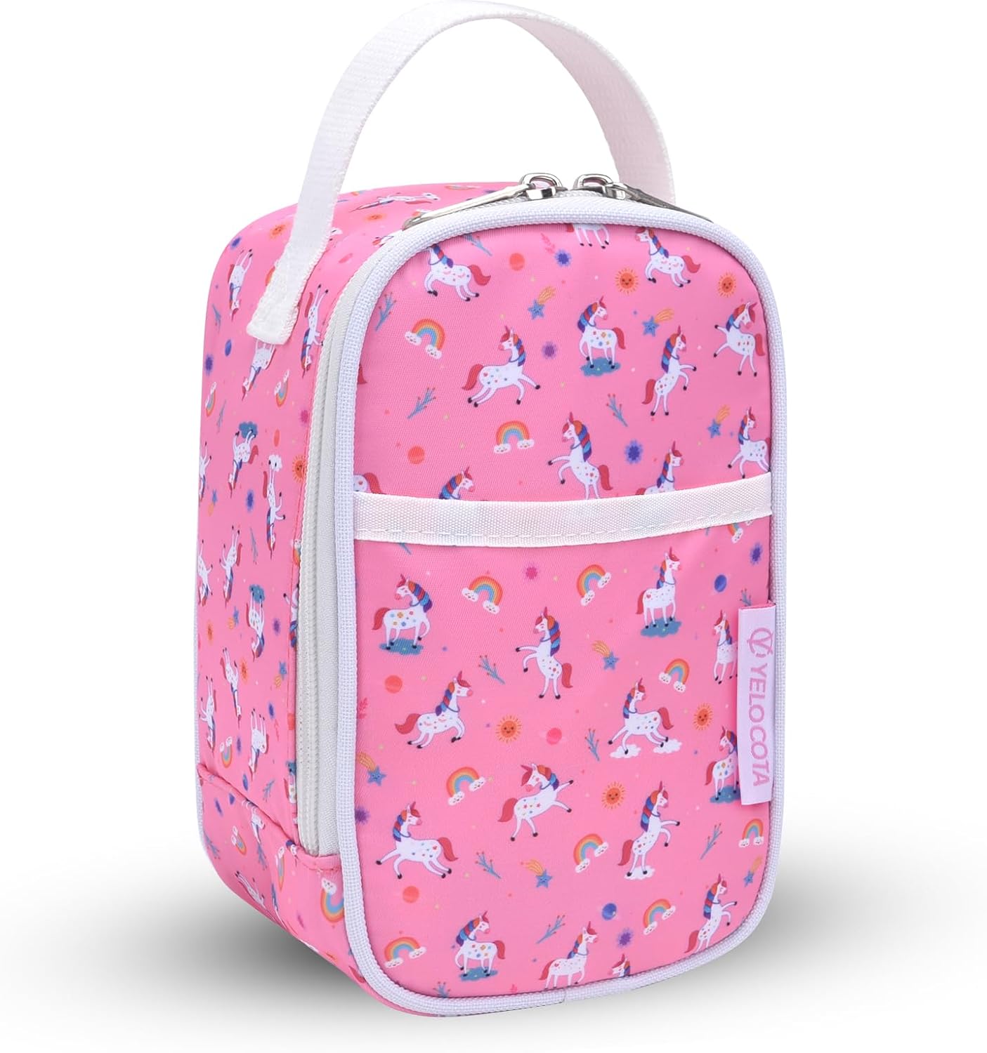 Small Insulated Lunch Bag- Snack Bag- Mini Cooler Bag with Handle for Travel,Work,School(Storage Space below 20oz)