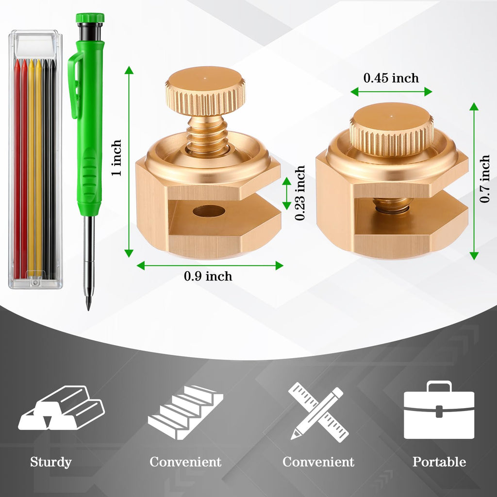 Ceoighe Stair Gauges with Carpenter Pencils & Refills for Framing Square