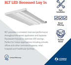 Lithonia Lighting 2x4 LED Troffer Light, 4000 Lumens, 4000K Cool White