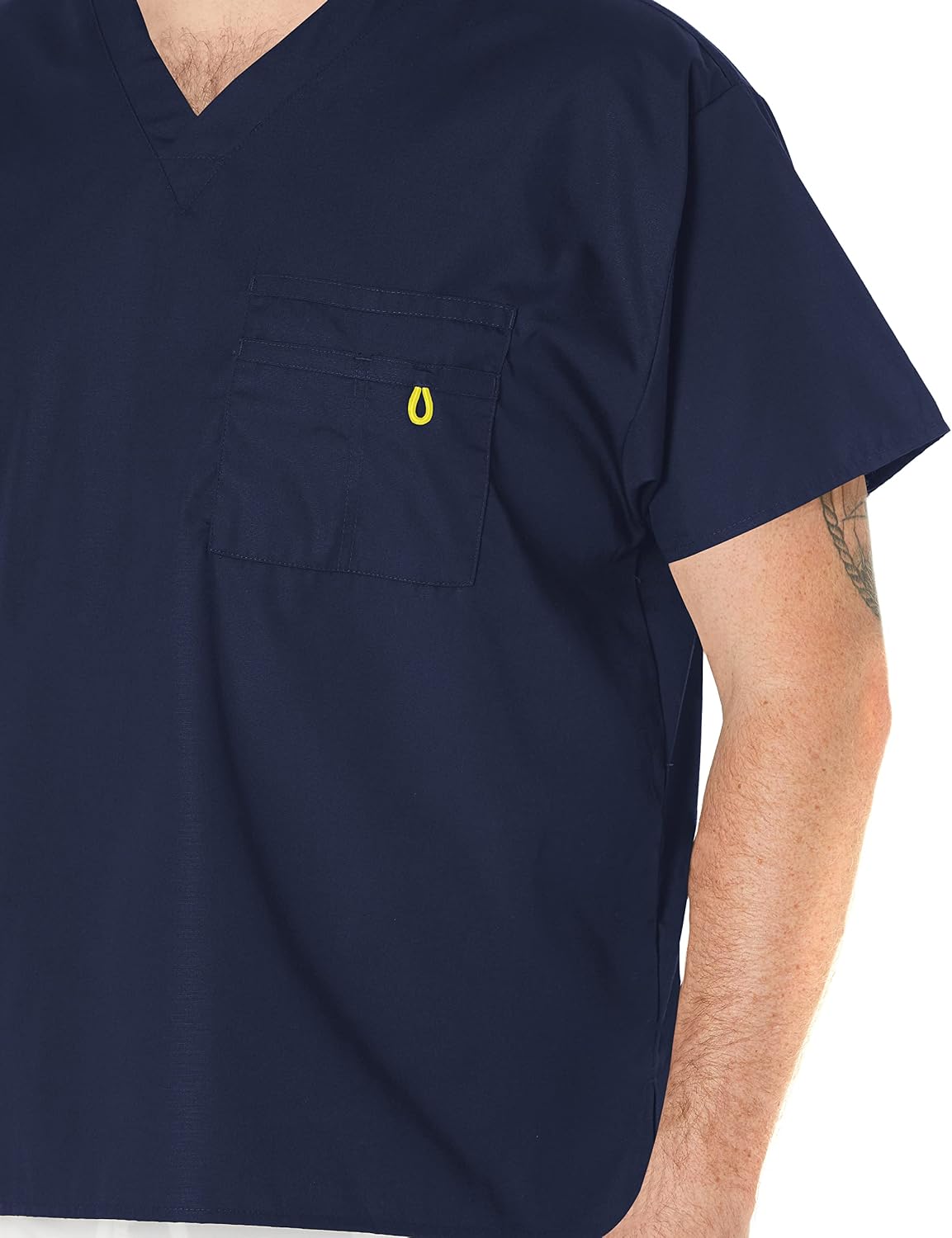 WonderWink unisex-adult Big The Alpha Unisex V-Neck Scrub Top, Navy, 4X-Large