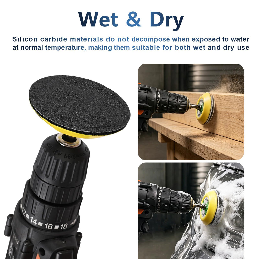 100 PCS 10000 Grit 3 Inch Hook and Loop Sanding Discs