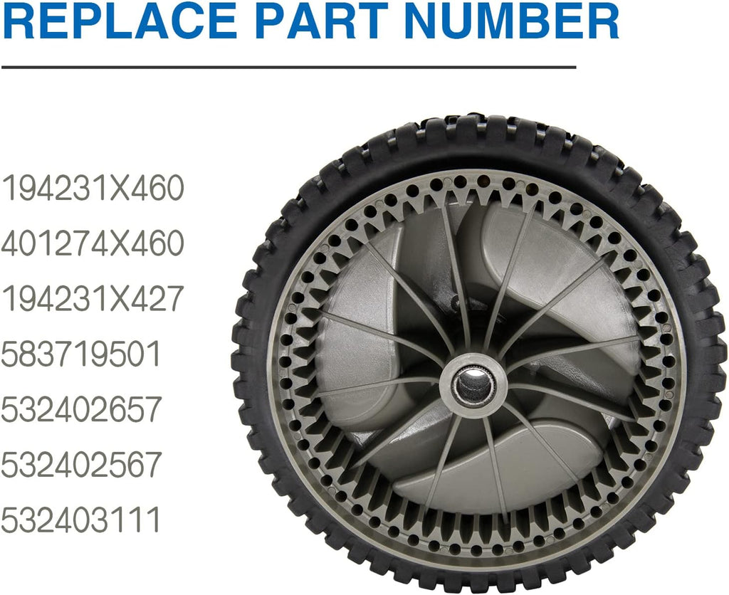 583719501 194231X460 Front Drive Wheels Compatible for Craftsman Lawn Mower Wheels for Craftsman Husqvarna & HU Front