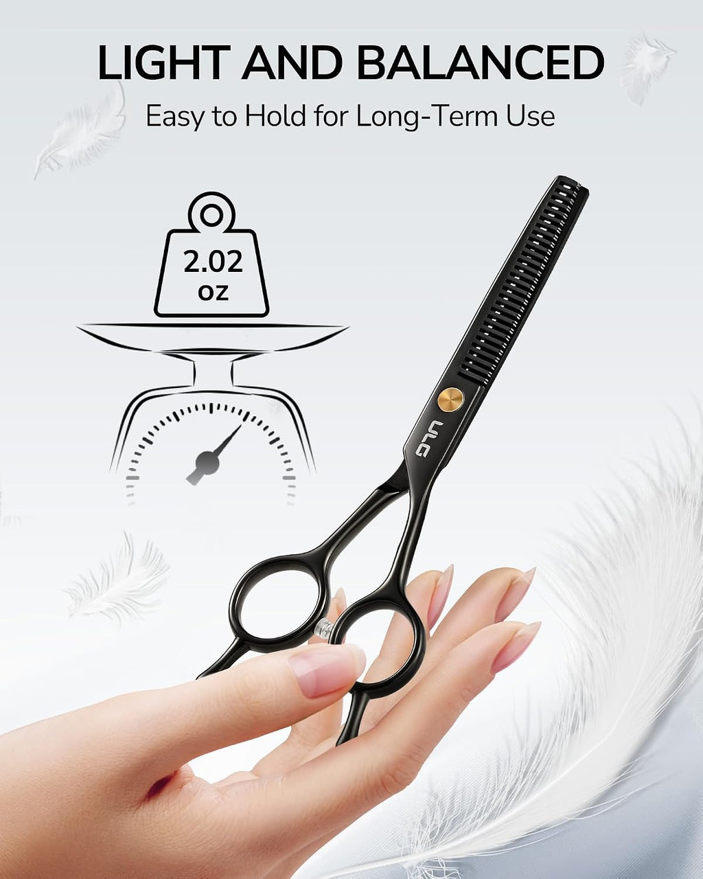 Professional Thinning Shears for Hair Cutting - 6.5’’ Hair Thinning Scissors, Ultra Sharp Japanese Stainless Steel