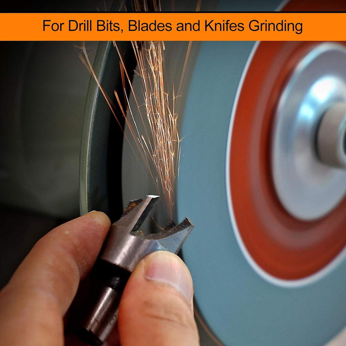 6 Inch 150 Grit Silicon Bench Grinder Wheel with 1/2'' Arbor