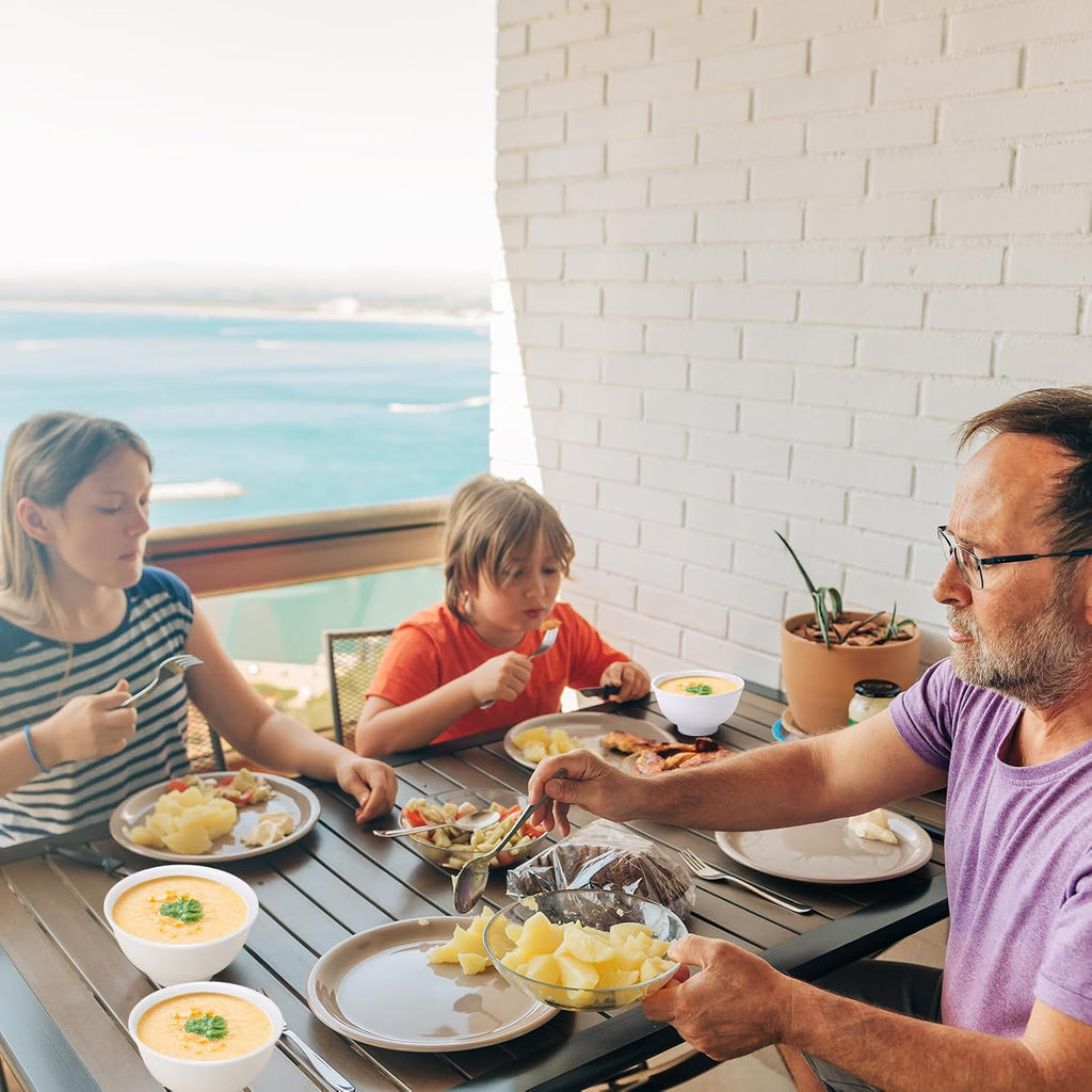 50 Pcs Soup Bowls Unbreakable Cereal Salad, 10 oz, White