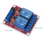 2pcs DC 24V Relay Module 2 Channel Relay Switch with Optocoupler Isolation High/Low Level Trigger