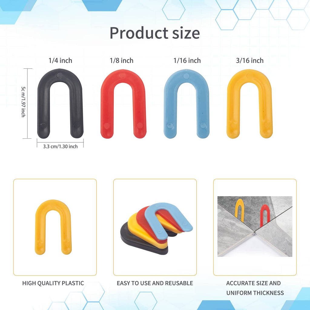 400PCS Plastic Shims, Horseshoe Shims, U Shaped Tile Spacers