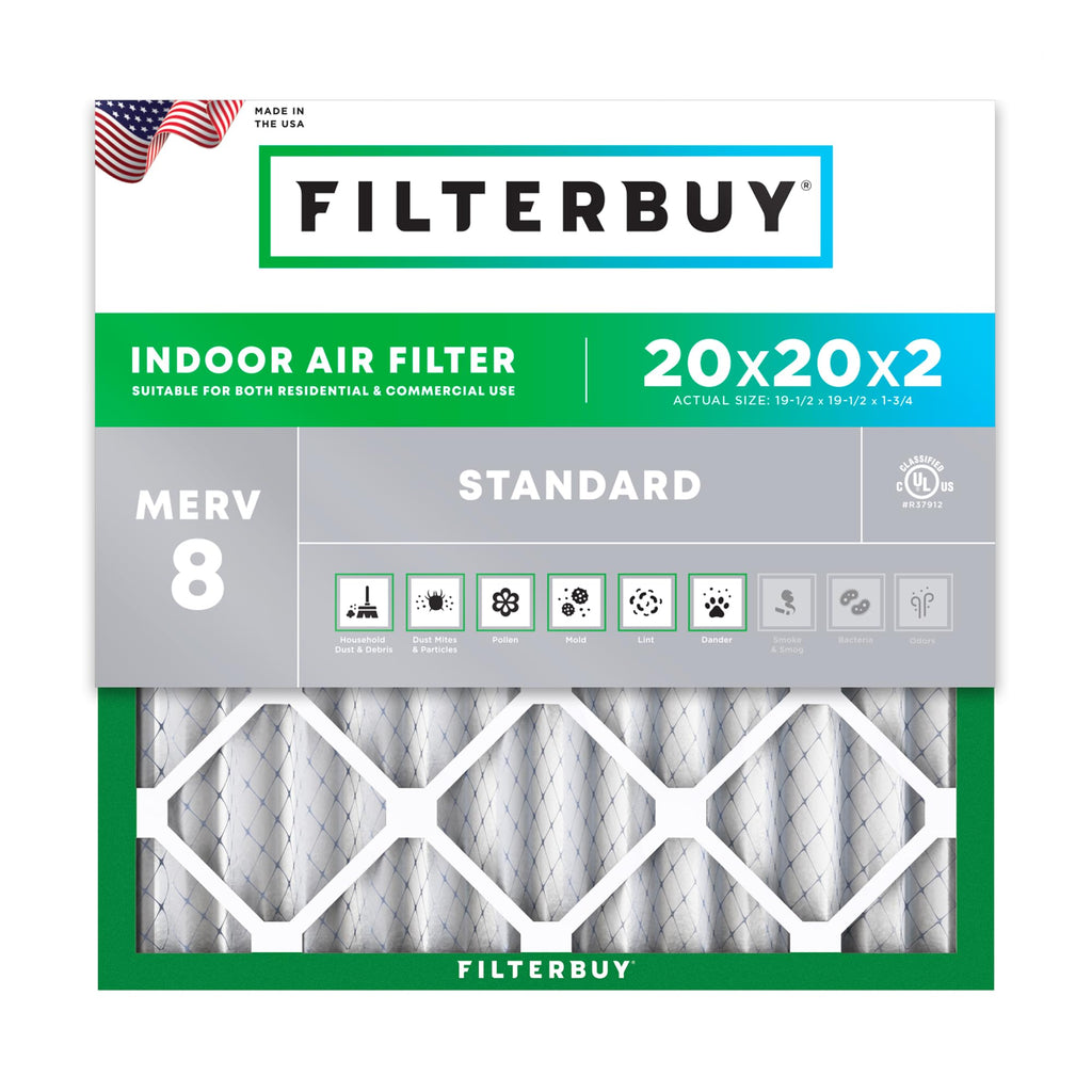 20x20x2 Air Filter MERV 8 Dust & Allergy Defense (1-Pack)
