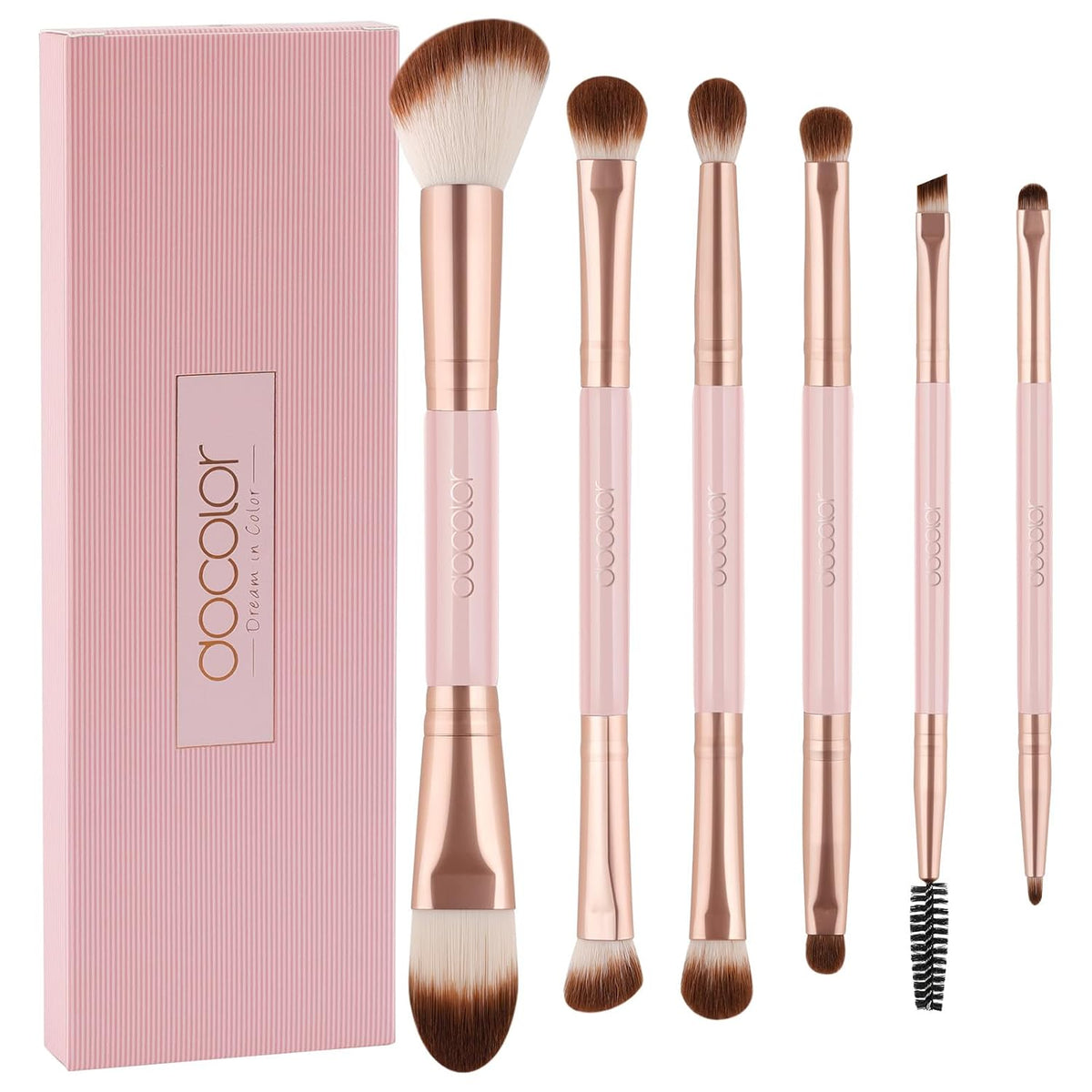 6 Piece Dual-Sided Eyeshadow Brushes - 12 Functions in 1 Set