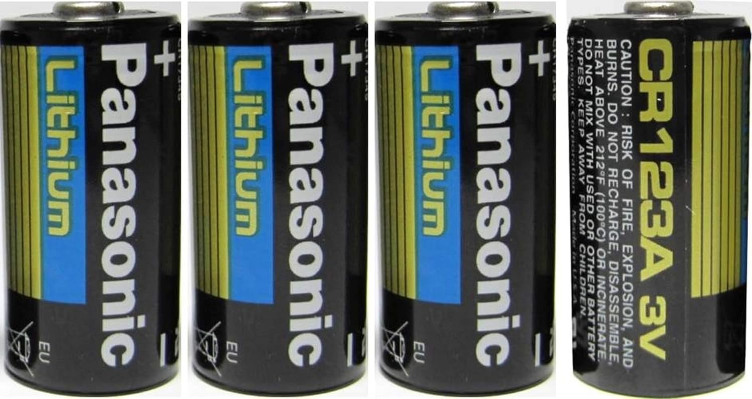 CR123A Lithium 3V Photo Lithium Batteries (4 Pack)