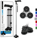 Walking Cane for Men & Women Foldable, Adjustable, Heavy Duty, Free Standing, All Terrain, Collapsible Walking Sticks