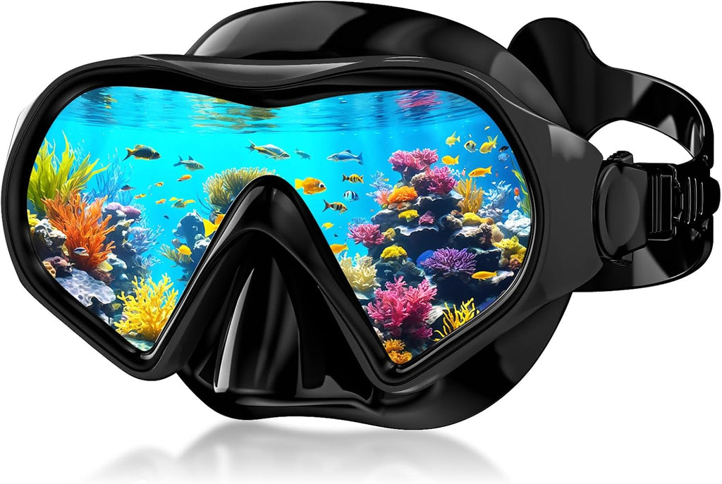 Snorkel Mask Adults 180° Panoramic Anti-Fog Leak-Proof Diving Goggles Swimming Gear
