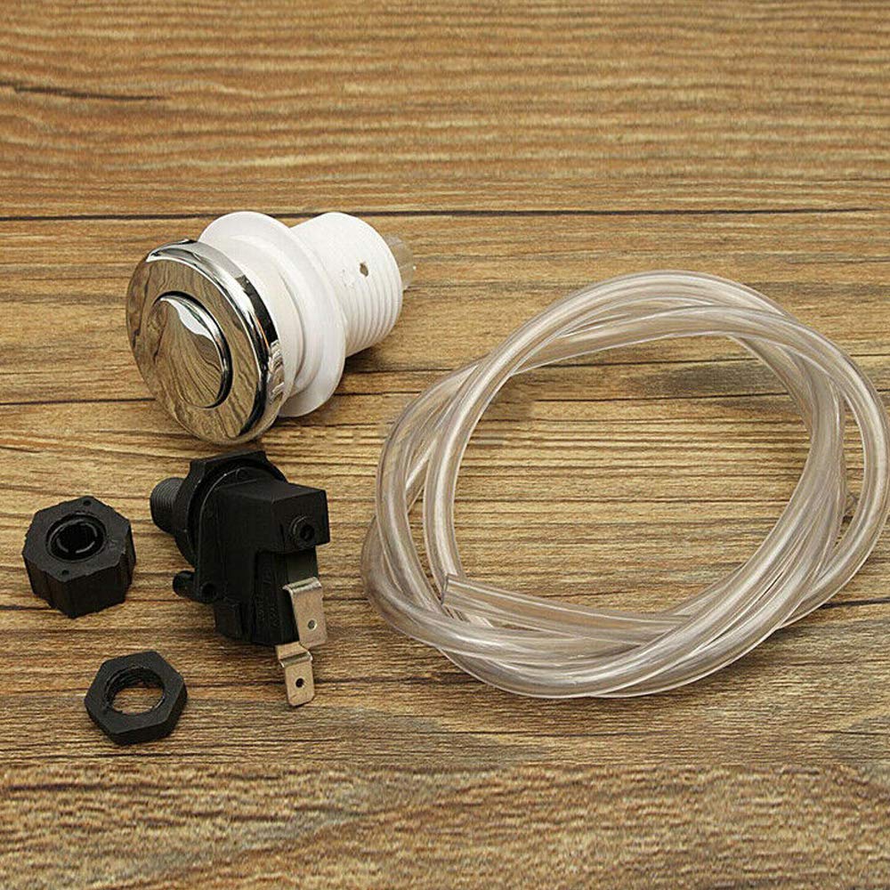 1 Set Pneumatic Switch for Garbage Disposal 16A On Off Push Button Switch for Bath Tub Spa Jetted Whirlpool Jet Set