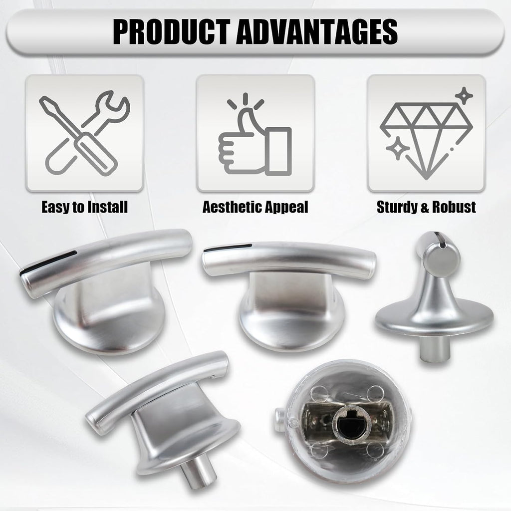5pcs Jaclech 74007918 Burner Knobs, Stove Burner Control Knobs Cooktop Range Knobs Compatible with Jenn Air Replaces KIP 5D02 KIP 5002 74007918 7737P245-60 WP7737P245-60VP