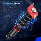 Coilover Height Adj. Struts Shocks Coilovers ECCPP fit 17-20 for Toyota 86
