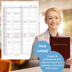 Restaurant Reservation Book, Burgundy, Hardbound, 408 Pages