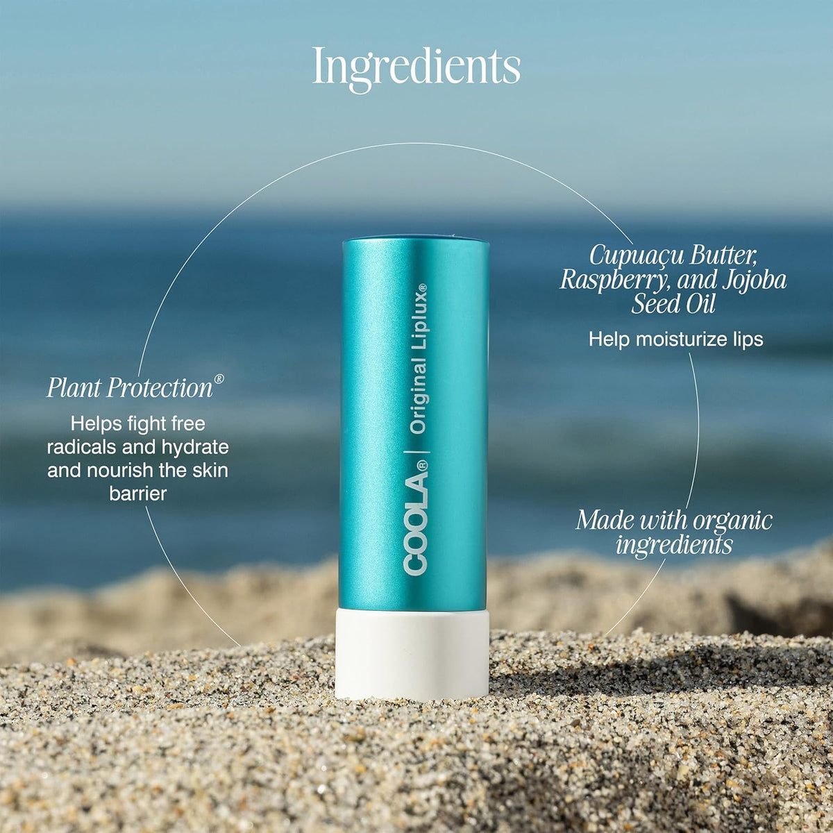 Liplux SPF 30, Organic Lip Balm Sunscreen, 0.15 oz