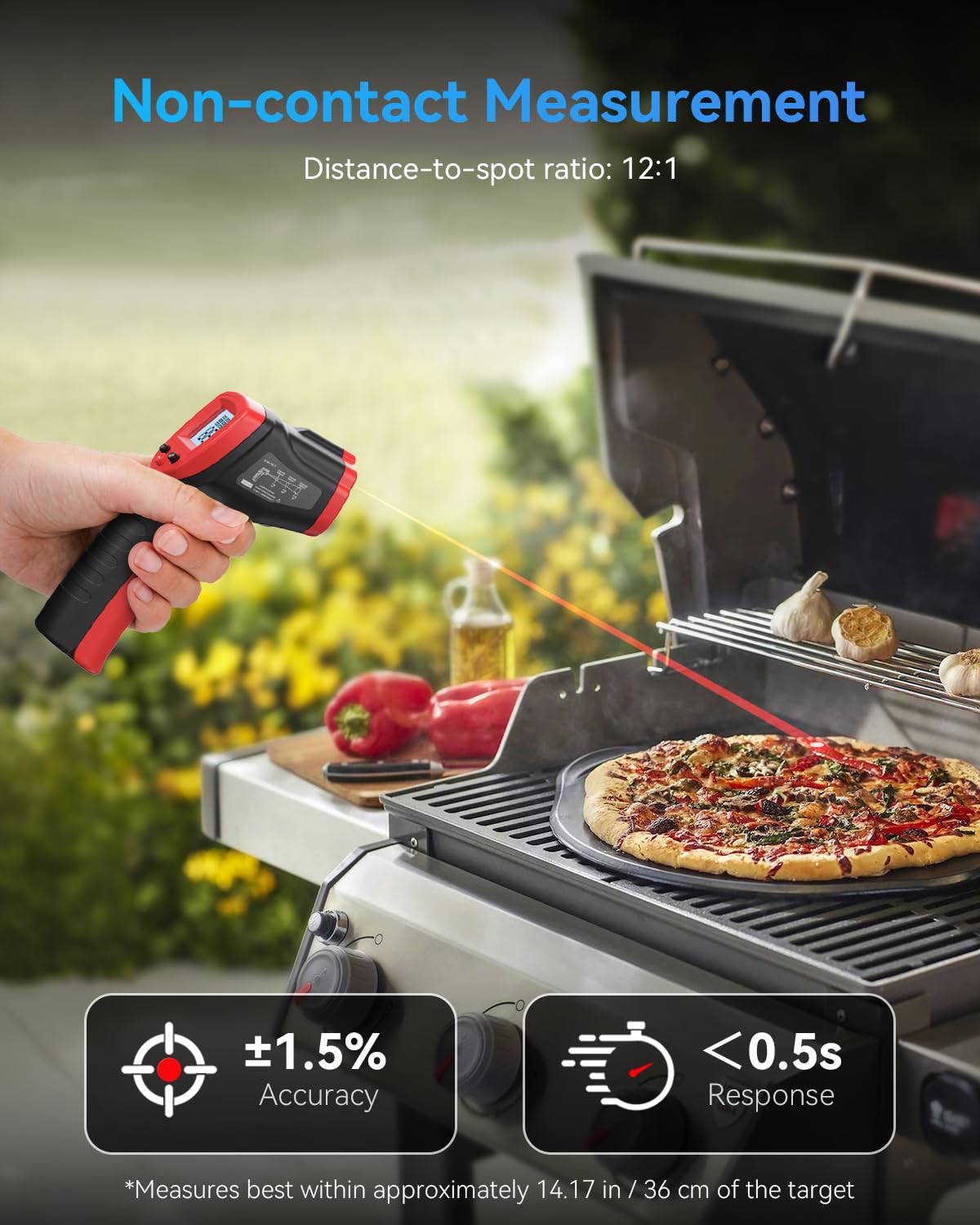 Infrared Thermometer, Digital Surface Temperature Gun -58℉ to 1094℉