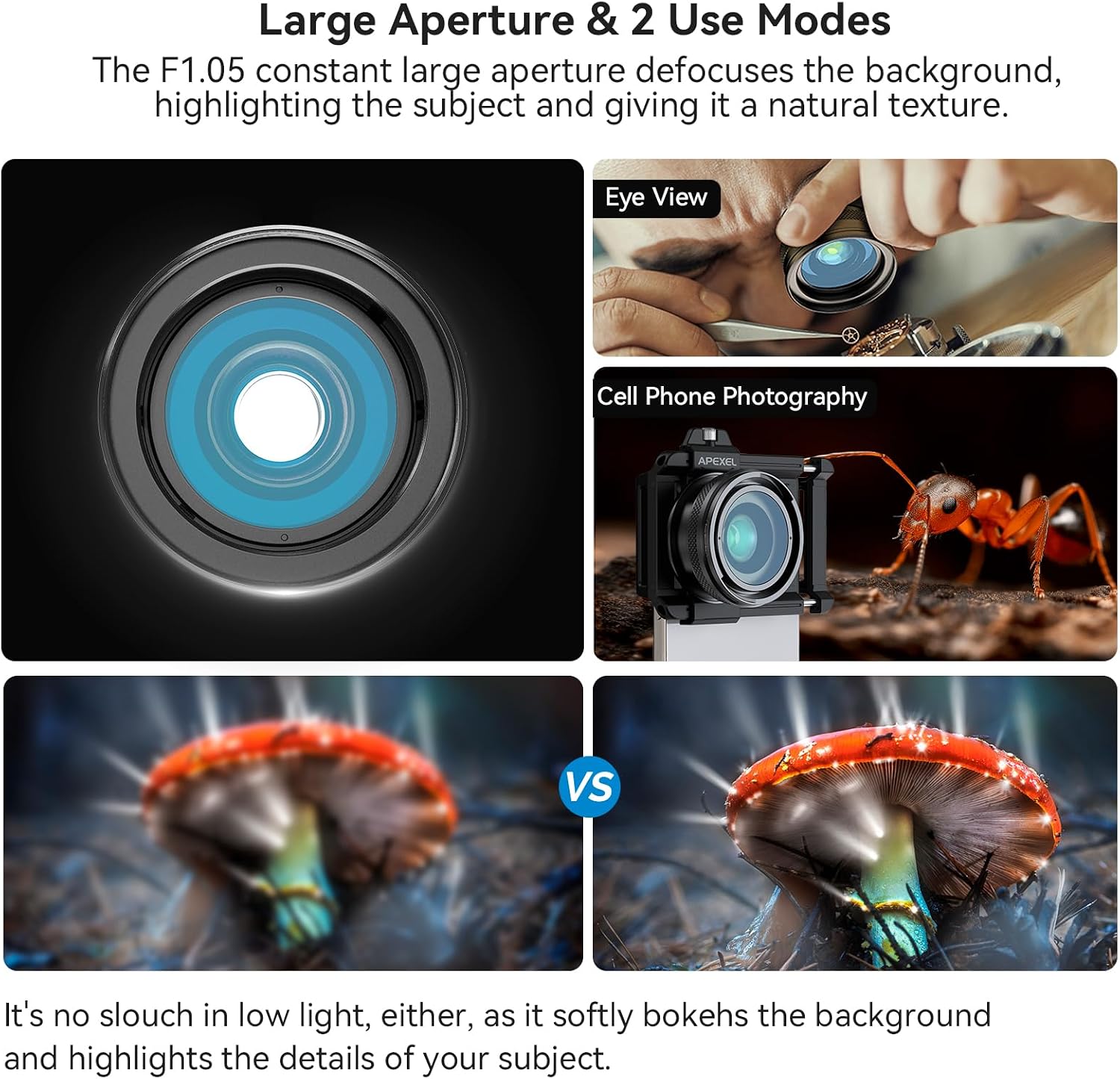 Macro Lens Kit for Smartphone, 10-20X Micro Phone Lens with Universal Lens Clip, HD Magnifier Photography Lens for