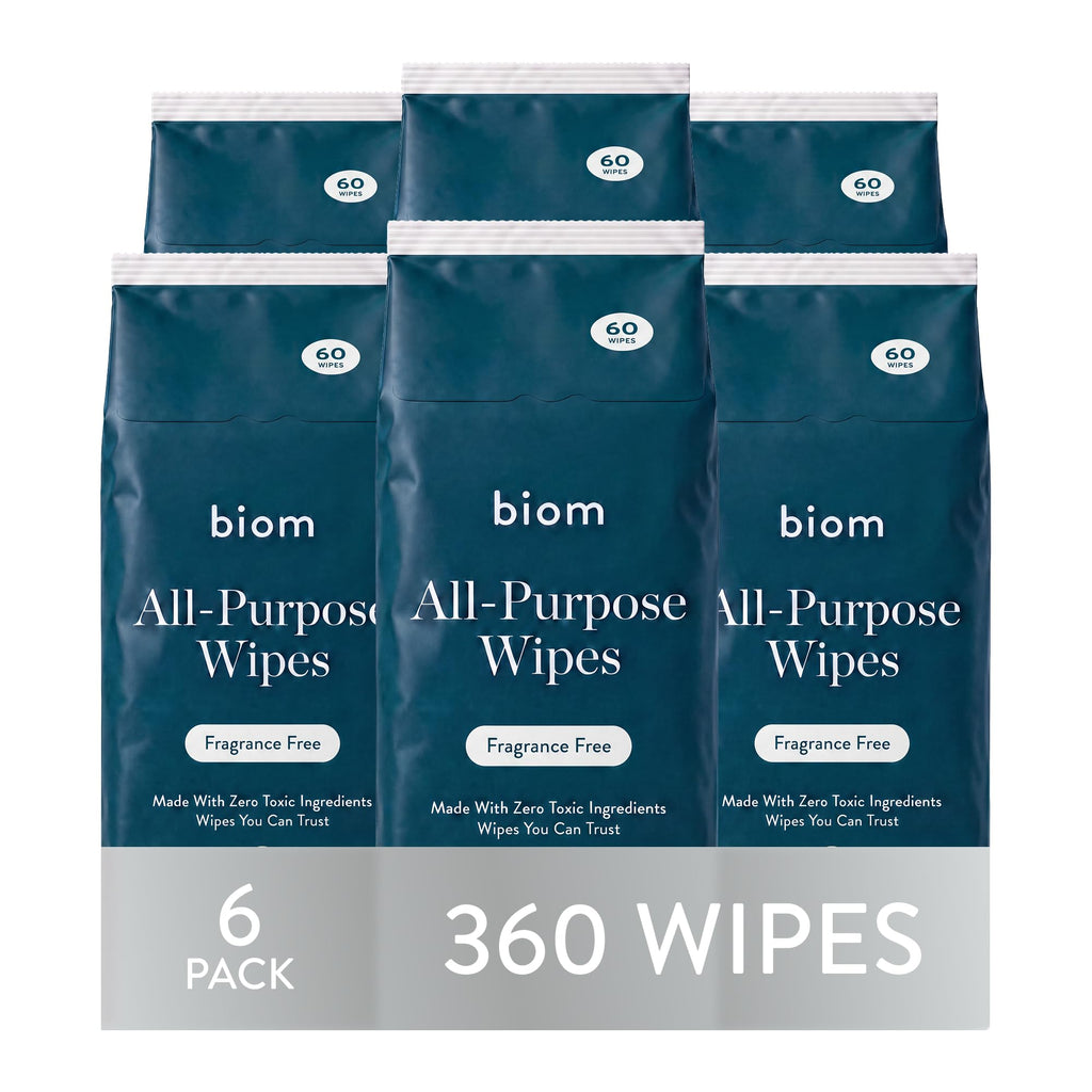 All Purpose Cleaning Wipes, Fragrance Free, 60ct, 6-Pack, 8" Refill