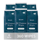 All Purpose Cleaning Wipes, Fragrance Free, 60ct, 6-Pack, 8" Refill
