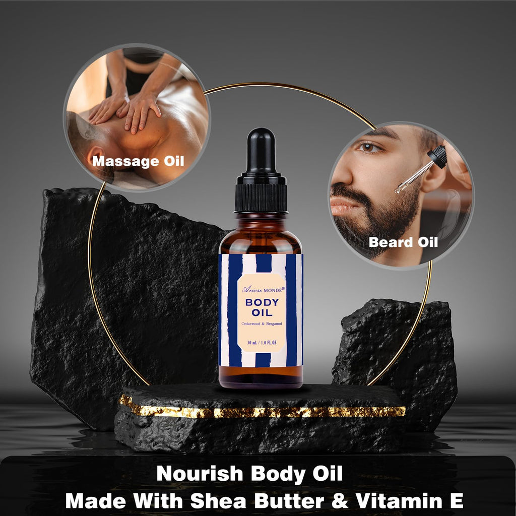 Fathers Gifts for Men Dad Bath and Body Gift Sets for Men with 10 Pcs Cedar & Bergamot Spa Gifts Set, Bath Gift Set