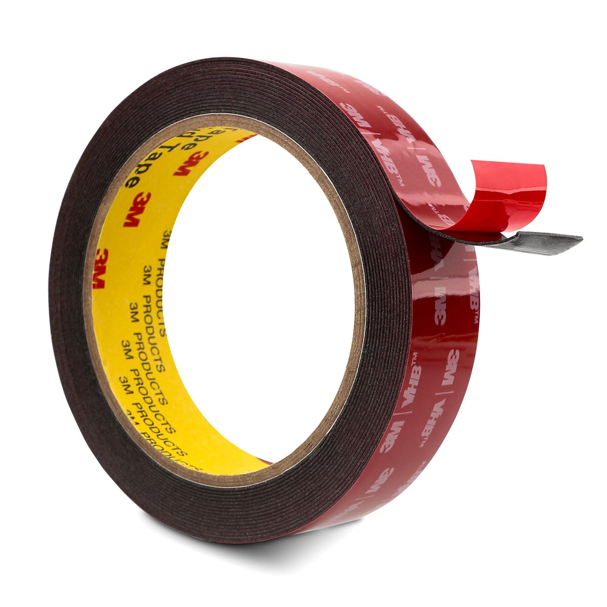 3M Double Sided Tape Heavy Duty 1" x 15.4 Ft, Mounting Tape Black 5925