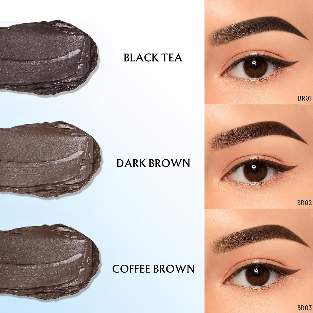 Eyebrow Pomade - Waterproof & Smudge-Proof Brow Pomade, Brown