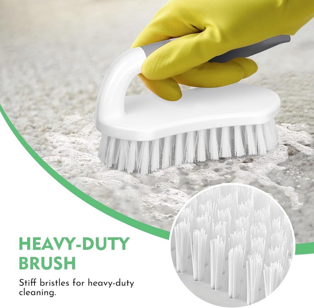 Scrub Brush, Heavy-Duty Scrub Brushes for Cleaning with Stiff Bristles Cleaning Brush for Shower, Bathroom, Carpet