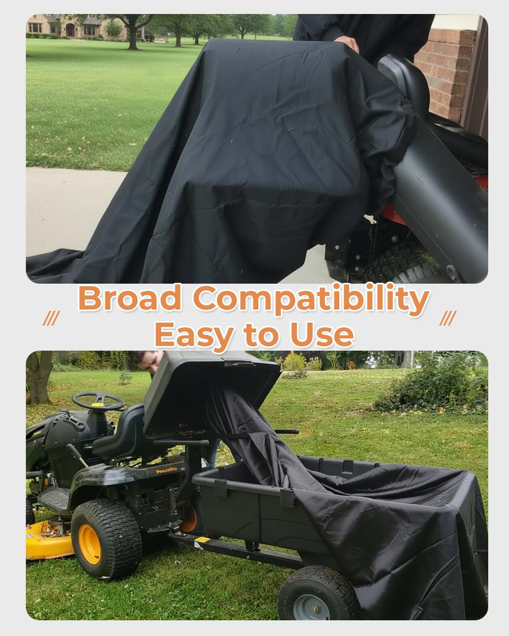 Lawn Tractor Leaf Bag 600D Heavy Duty Material 54.Cu.Ft Standard Leaf Bagger for Riding Lawn Mower,Heavy Duty Leaf