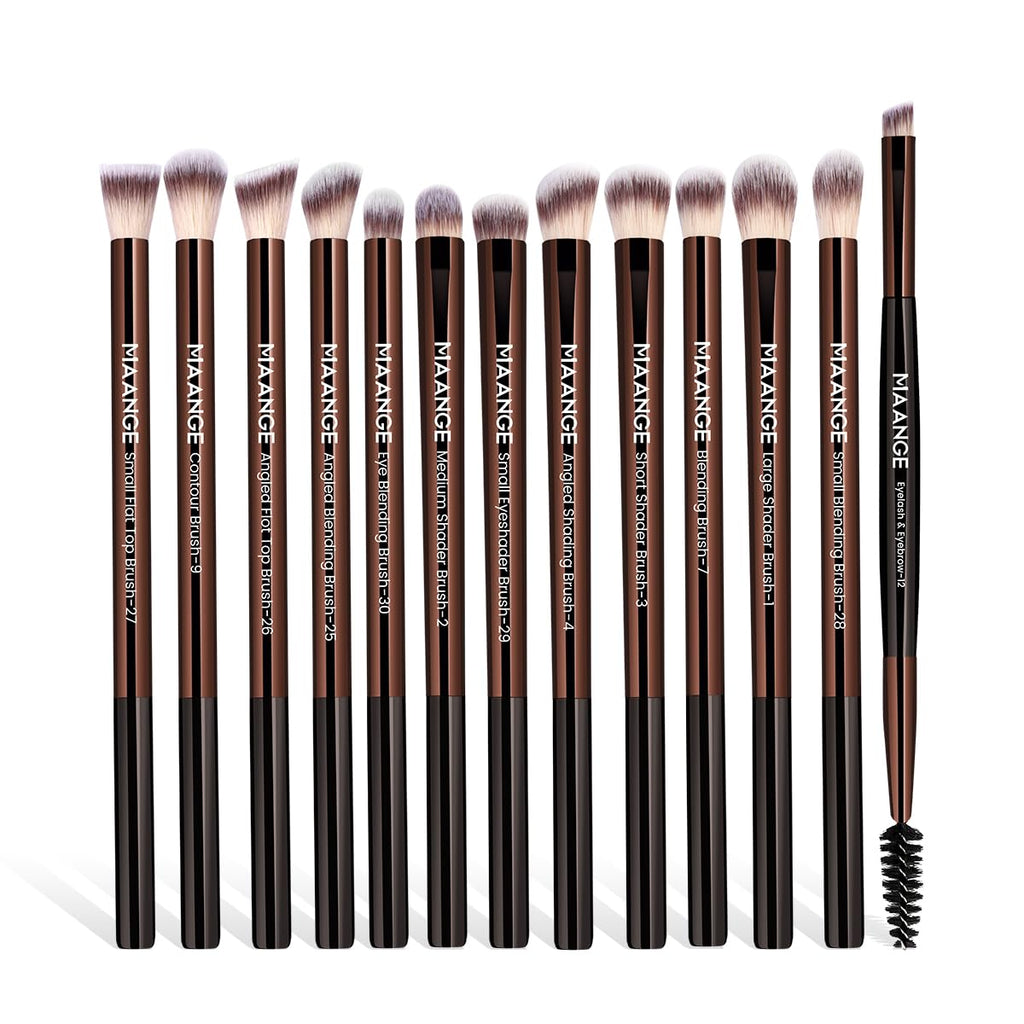 13 Pcs Makeup Brushes with Bag, Multi-functional Eye Makeup Brush Set Professional Blending Eyeshadow Concealer