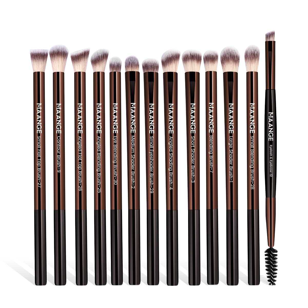 13 Pcs Makeup Brushes with Bag, Multi-functional Eye Makeup Brush Set Professional Blending Eyeshadow Concealer