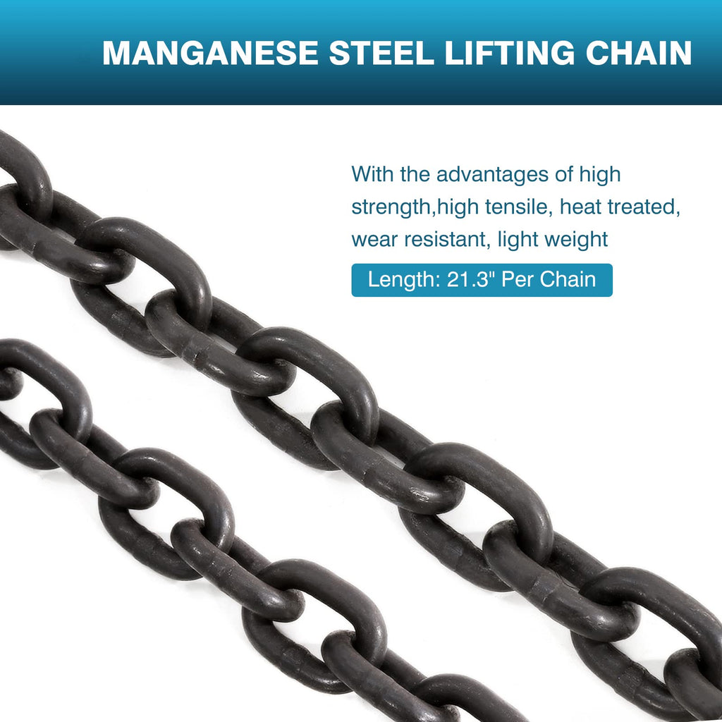 Chain Drum Lifter 1-Ton 2200lbs, 55 Gallon Barrel Lift, 2 Hooks