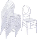 Clear Acrylic Chiavari Chairs, Modern Dining Chairs Set of 24, Accent Event Ghost Chairs for Wedding Party Event