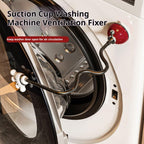 Washer Door Holder with Suction Cups, Adjustable Ventilation Prop for Front Load Washer Dryer, Soft Silicone Padding, Keep Interior Dry & Fresh, Tool-Free Installation (Red)