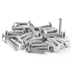 M5-0.8 x 16mm Heavy Duty Hexagon Bolts Hex Head Screws, 304 Stainless Steel, Metric Machine Fully Thread, Bright Finish, 50PCS